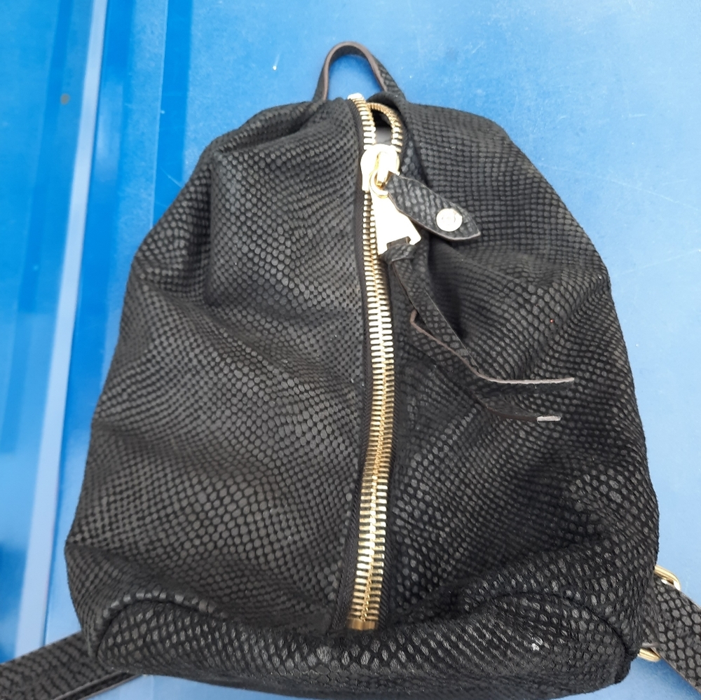 AIMEE KESTENBURG BLACK LEATHER PURSE/BACKPACK